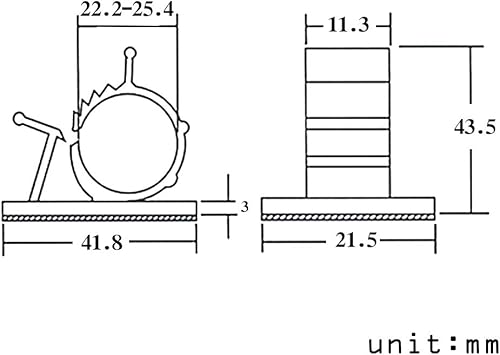 Miniatura 8 de Clips ajustables para cables autoadhesivos, organizador de cables, abrazaderas de alambre adhesivas, color blanco, paquete de 25