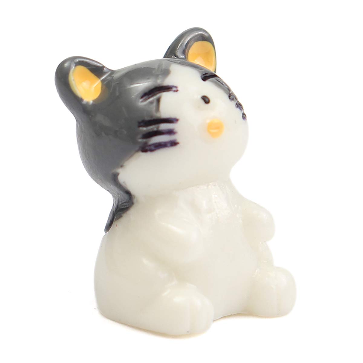 Set di 6 mini statuette di gatti - Decorazioni da giardino kawaii, graziosi accessori per il giardino delle fate a forma di animali, decorazioni fai da te per fioriere, piccole statuette di