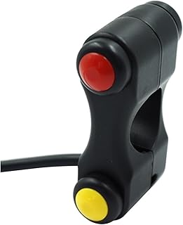 Motorcycle Switch Aluminum Motorcycle 12V 7/8" 22mm Handlebar Switches Headlight Hazard Brake Fog Lights Horn ON OFF Start Switch 3 Buttons On Off Switch (Color : Model B)