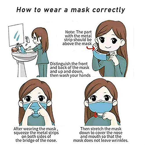 Face Masks Black Disposable 100PCS for Men & Women Adults Breathable Face Mask - Thumbnail 7
