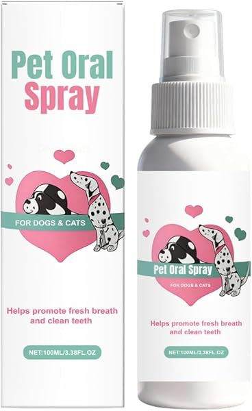 MEIION Codallma Spray per la Cura Dentale per Cani e Gatti - Pulizia Denti Gengive, Rimuove Placca, Rinfresca Alito - 1