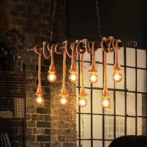 Lustre corde vintage ajustable pour corriger les problèmes de plafond haut