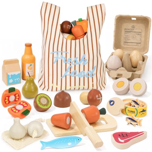 Wooden Play Food Kitchen Set