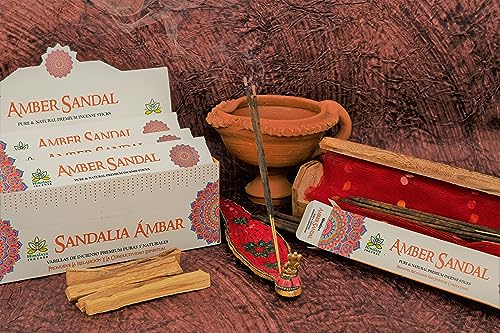 Image of Himalaya Premium Incense Sticks for Everyday Use Aroma Fragrance Sticks Pooja Room Items for Home & Prayers Freshness Positive Energy (Sandal Incense) (Pack of 12, Each of 15 GM)