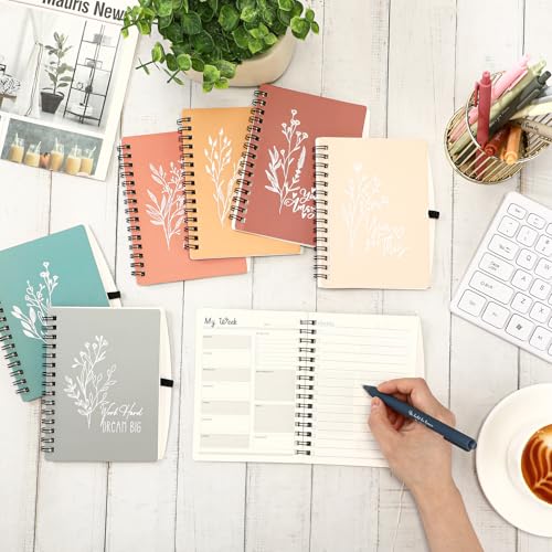 Resurhang 40 Pcs 20 Sets Christmas Employee Appreciation Gifts Bulk Inspirational Small Spiral Notebooks Pens Mini Pocket Journals Thank You Appreciation Gifts Bulk for Coworkers Staff Team, Morandi - Thumbnail 4