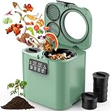 Growell 4L Electric Composter for Kitchen, Smart Countertop Compost Bin with Visible Window,Odorless & Low Noise, Auto-Cleaning,Turn Food Waste into Fertilizer, Food Waste Compost Indoor Machine, EC01