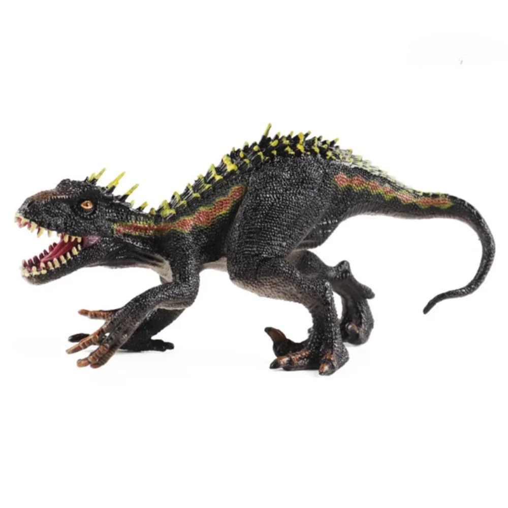 FUNFOB Dinosaur Toy Figure Width -16.3cm Dinosaur Toys for Kids & Adults PVC Multicolour | Whole Black Red Yellow Stripe Small-image-5