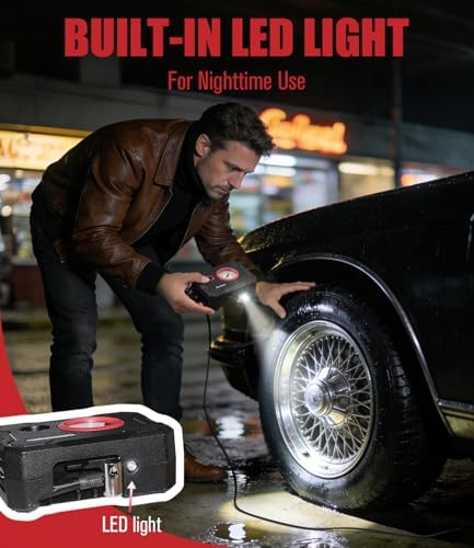 AVID POWER 12V Tire Inflator Portable Air Compressor, Lightweight — view 4
