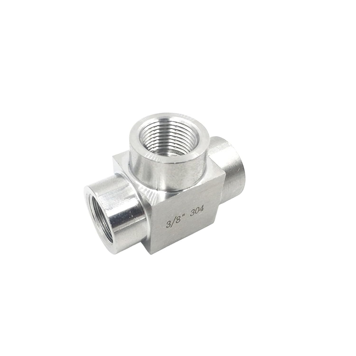 1pcs SS304 1/8" 1/4" 3/8" 1/2" 3/4" BSP Female Tee Thread 3 Way 304 Stainless Steel Tee Pipe Fitting Connector Adaptor(1")