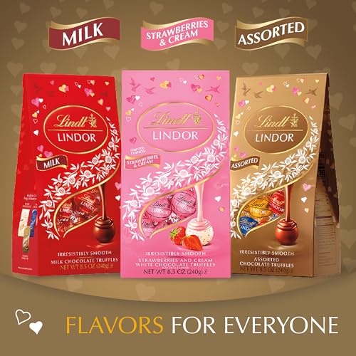 Image of Lindt Valentine Lindor Assorted Bag, Assorted Chocolate, 8.5 Ounce