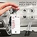 Poly Tag Key Tags with Ring ( White ) – 250 Key Tag Count. Includes 250 Rings and 2 Fine Point Pens. Car Key Tags Plastic || Automotive Key Tags || Dealer Tags