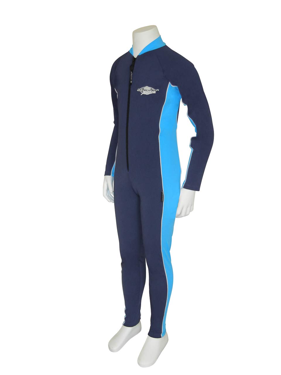Stingray UV Sun Protection Full Body Coverage UPF SPF Swimsuit for Boys & Girls- 1-Piece Suit - Long Sleeve, Long Leg Swimwear -Sizes 10,12,14.
