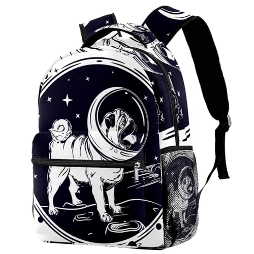 Sac à dos carlin astronaute multicolore : le cadeau d'anniversaire original ados