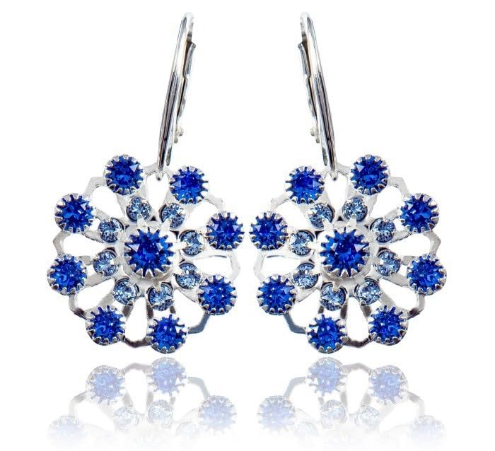 Boucles d'oreilles saphir argent 925 original Arande