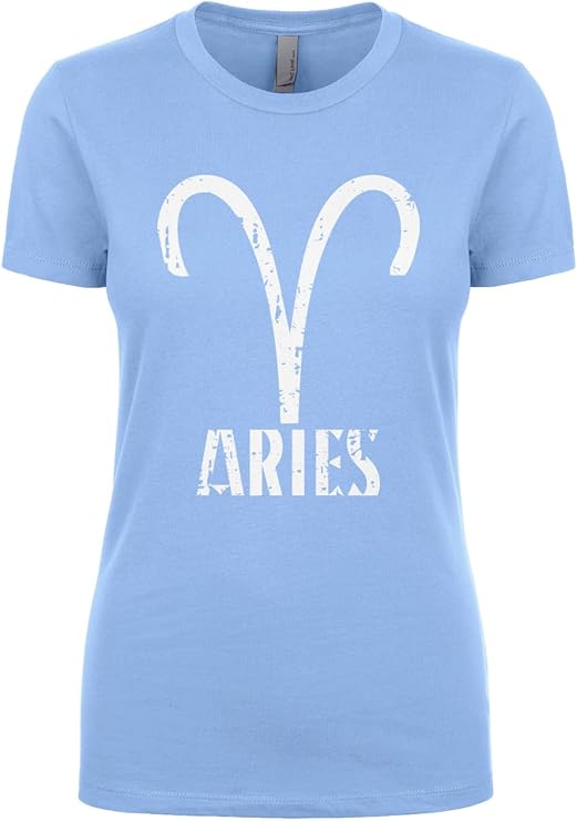 Women's Distressed Aries Zodiac Sign Horoscope Juniors T-Shirt
