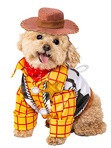 Rubie's Disney: Toy Story Pet Costume, Woody, Medium (200187_M), Multicolor, Medium (Pack of 1)