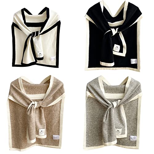 Shawl Shoulder Wrap Crochet Shawls And Wraps Shrug Scarf Shawl Wraps For Women Lightweight Solid Knitted Shawl, Approx. 44x150cm/17.32x59.06in, Black-23