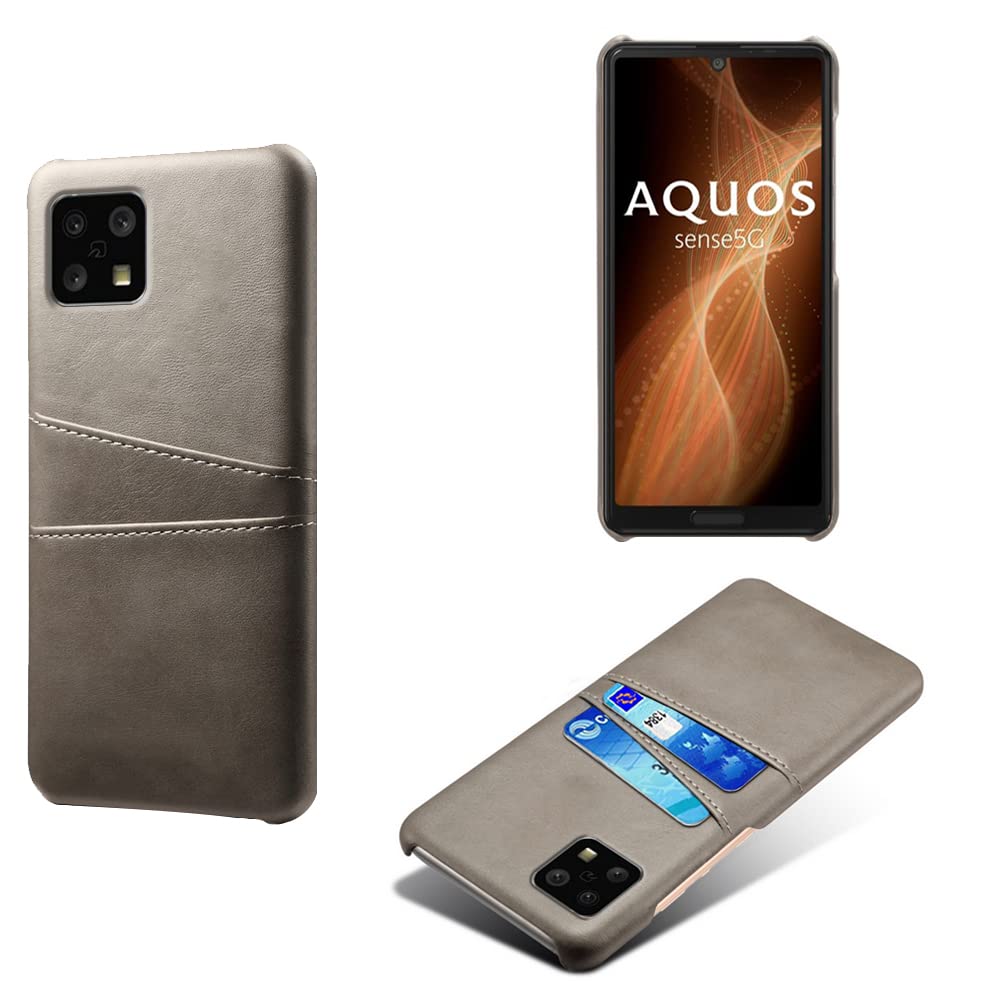 Amazon | AQUOS sense6 専用レザー調ケース 背面ケース カード収納付き 