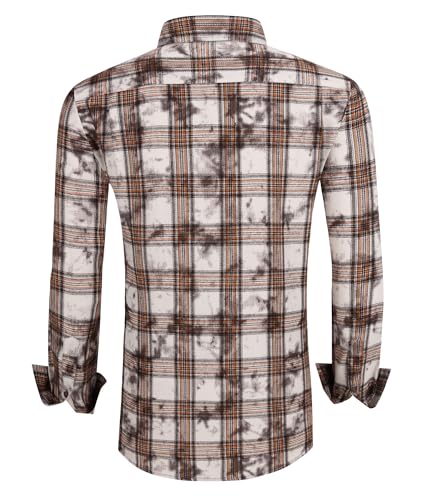 Alex Vando Mens Button Down Shirts Regular Fit Long Sleeve Casual Plaid Flannel Shirt