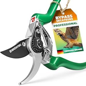 GRÜNTEK Snoeischaar FALKE Teflon boomschaar, lemmet van Japans SK5 staal, Bypass plantenschaar 215 mm Tuinschaar