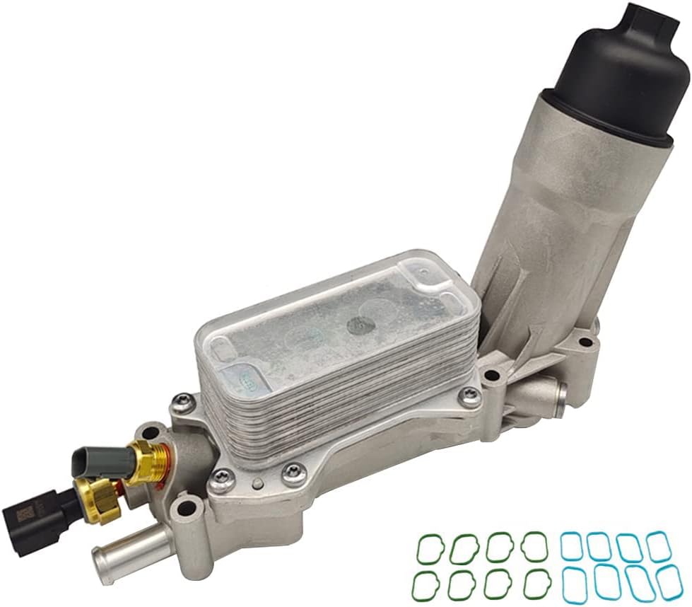 926-876 Upgraded Aluminum Engine Oil Cooler Filter Housing For 2011-2016 Dodge Journey Charger Challenger Caravan Durango Avenger Wrangler Grand Cherokee Chrysler 200 300 Town Country