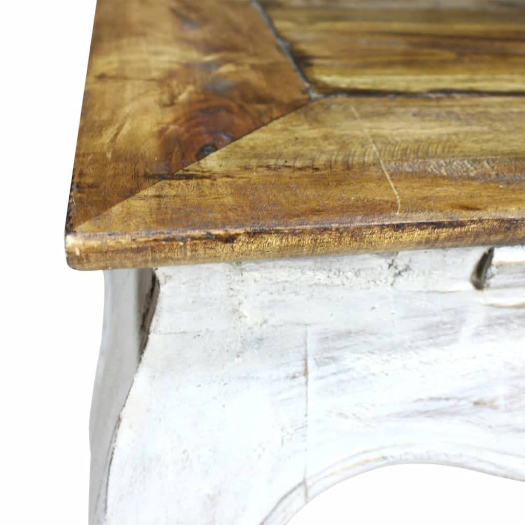 Mesa auxiliar antigua de madera de caoba maciza, 50 x 50 x 35 cm, hecha a mano, diseño de mesa de centro duradero, pieza única de mobiliario para sala de estar