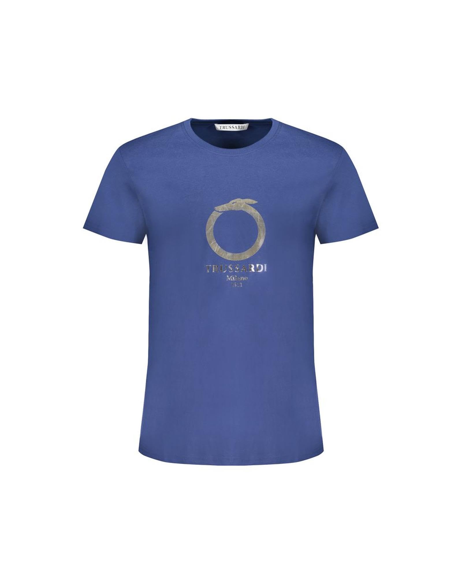 TRUSSARDI Camiseta de Manga Corta y Cuello Redondo para Hombre con Logotipo Estampado de algodón Puro artículo TRU2MTS03
