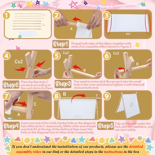 Windyun 6 Sets Kids Teepee Tent with Lights, Inflatable Airbed Teepee Tent for Kids Cotton Toddler Tent Kids Play Tent Washable Foldable Tent for Indoor Outdoor Boys and Girls Play Tent