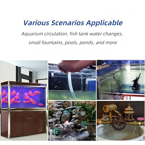 30W Submersible Water Pump, 550 GPH 7.2ft Lift Aquarium Fish Tank Fountain Water Pump, Ultra Quiet Fountain Pool Pond Pump with Suction Cups 3 Nozzles
