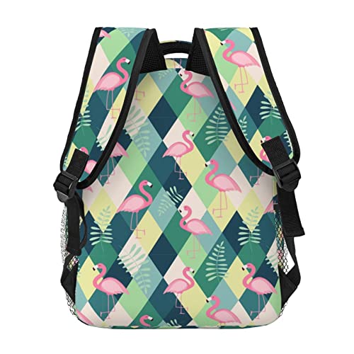 Sac à dos de voyage pour ordinateur portable femme léger avec motif flamant rose - 2