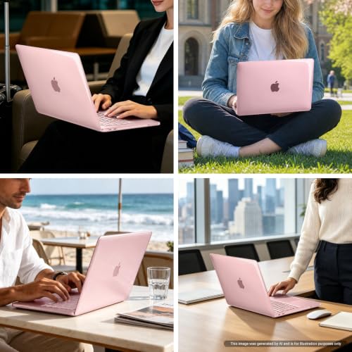 Image of MOSISO Compatible with MacBook Neo Case 13 inch 2026 Release Model A3404 with A18 Pro Chip, 4 in 1 Kit Precision Fit Crack & Scratch Resistant Protective Hard Shell Case Cover, Crystal Blush