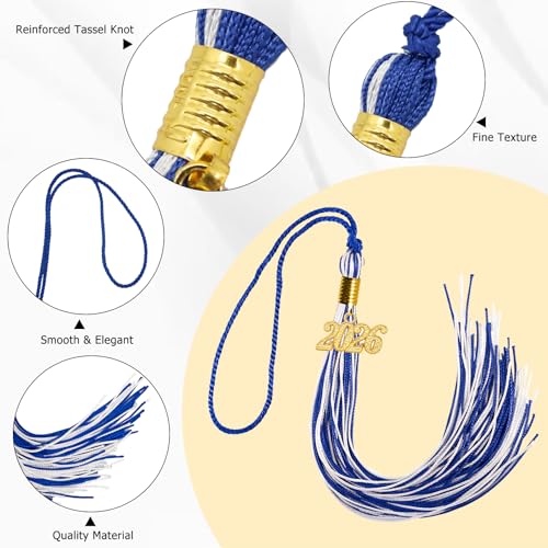 Image of GraduationMall Single&Multiple Color Graduation Tassel with 2026 Year Charm 9 inch