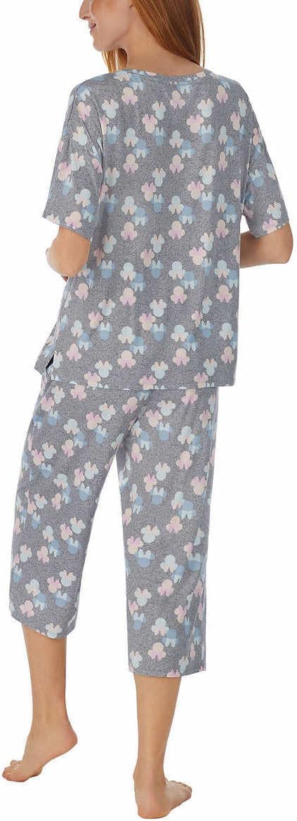 Disney Womens 2 Piece Capri Pajama Set