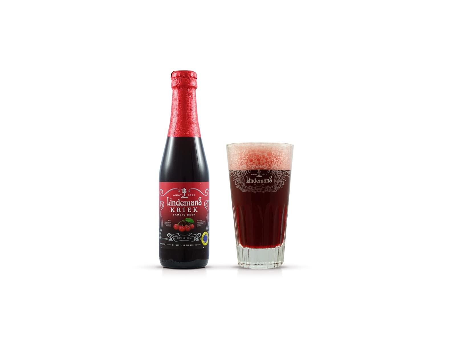 Lindemans Kriek Paket, 12 x 0,25l Flaschen belgisches Kirschbier inc. MEHRWEGPFAND mit 3,5% Vol.