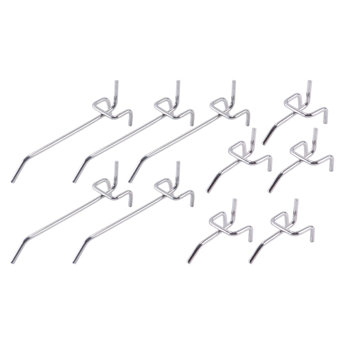 Ticha 10 pcs Perforated Wall Hooks, Perforated Plate Hooks, for Pegboard Wall Store Garage Workshop Organizer (Length 10 cm, 5 cm)