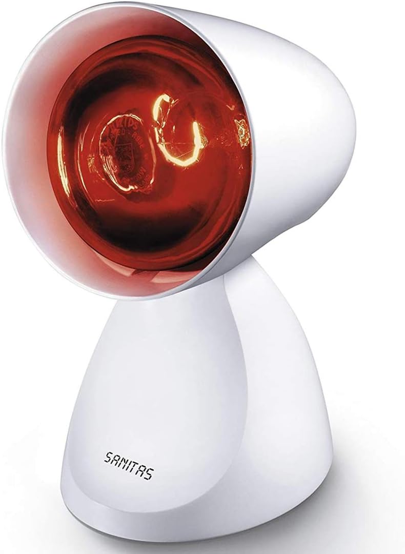 Beurer Sanitas SIL06 Infrared Heat Lamp Warm, soothing infrared light, Helps ease muscle aches & joint stiffness, Speed recovery, Improve complexion, With 5 angles of inclination - White - Pack of 1