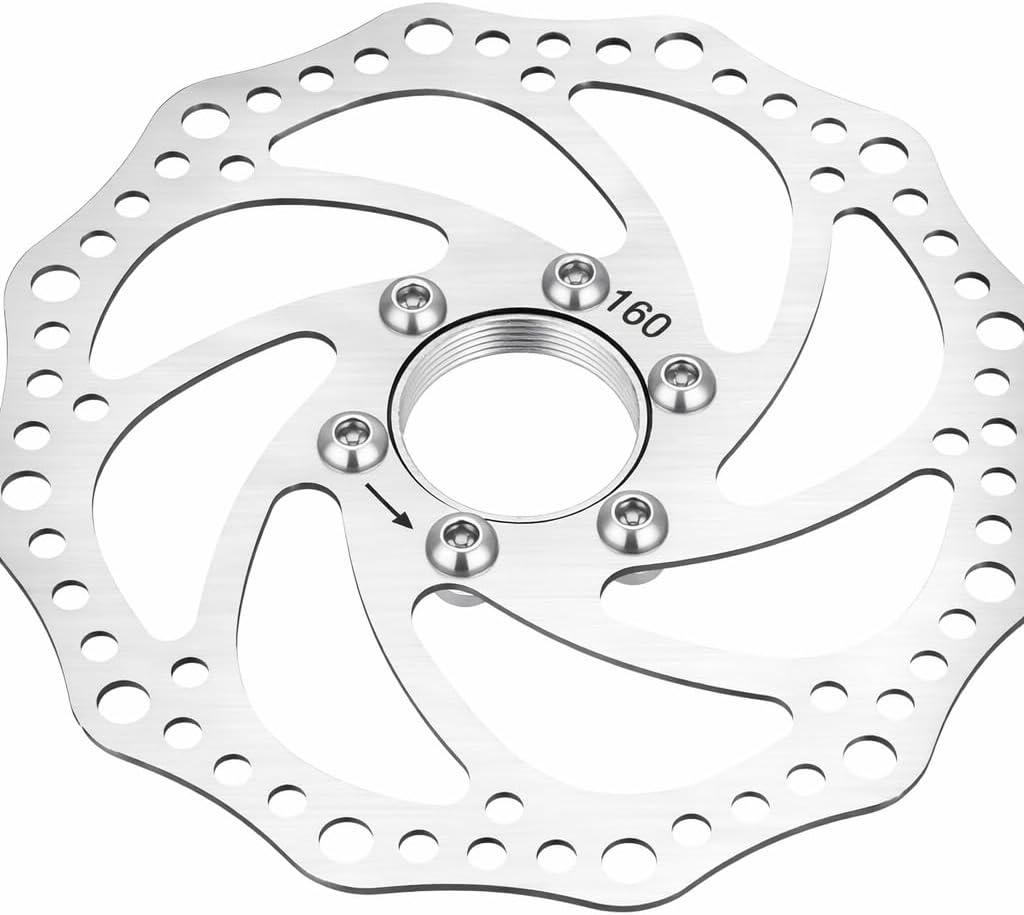 Brake Rotor 160mm Brake Disc Freewheel Threaded Hubs Disc Brake 6 Bolt Floating Disc Brake Rotor
