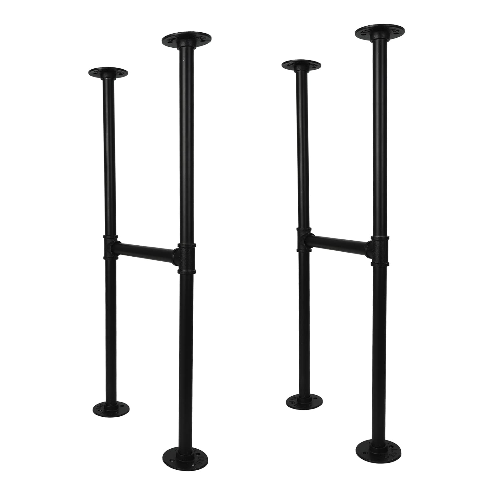 acylph 30" Metal Table Legs-H-Shape Furniture Leg with Floor Protectors,DIY Projects,Modern Style,Industrial Table Legs,Set of 2,Black