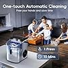 ecozy Nugget Ice Maker Countertop with Handle, Pebble Ice in 5 Mins, 33 lbs Per Day, Self-Cleaning Ice Machine with Ice Bags and Scoop, Portable Ice Maker for Kitchen, Bar, Parties, Camping, RV