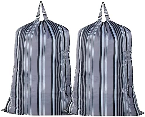 MAIBGALH Laundry Bag with Handles and Drawstring Closure, Laundry Bags Extra Large Heavy Duty, Laundry Room and Dorm Room Essentials, Suitable for Travel and Outdoors, 39.4x27.6 inch, Grey 2Pack.