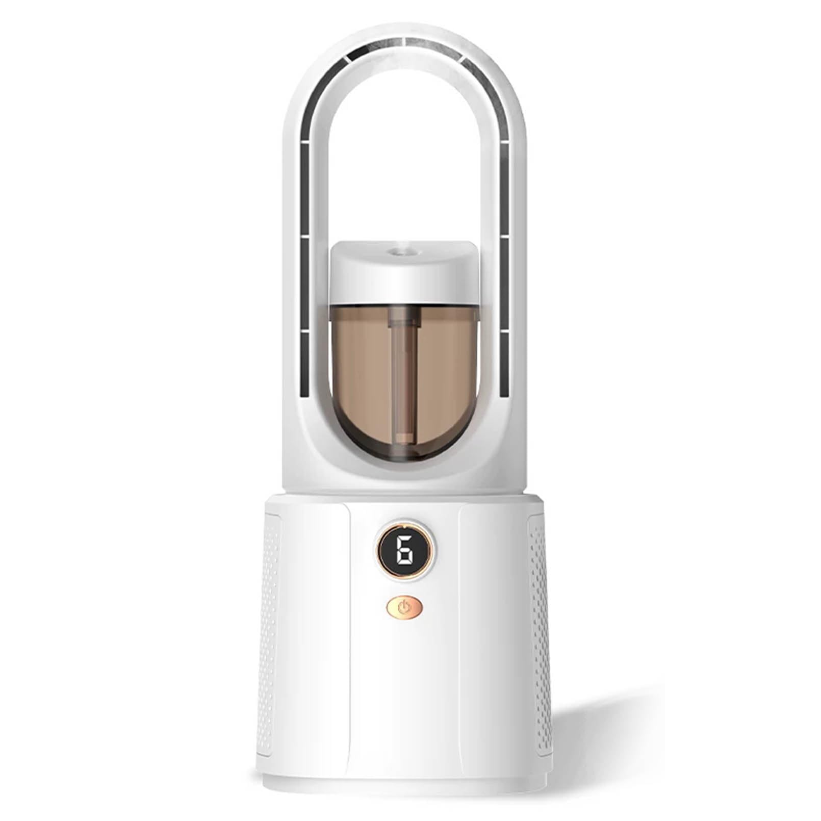 Condizionatore Portatile Ricaricabile Via USB Senza Ventola con 6 Livelli di velocità, autonomia da 1 a 3 Ore, Design Leggero in ABS, raffreddatore evaporativo