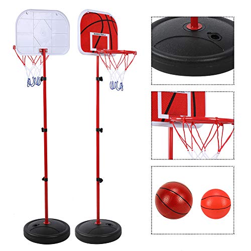 HEITIGN Juego de Baloncesto 150CM Soporte de Baloncesto de Altura Ajustable Juego de Equipo de Entrenamiento para Niños para Interior y Exterior