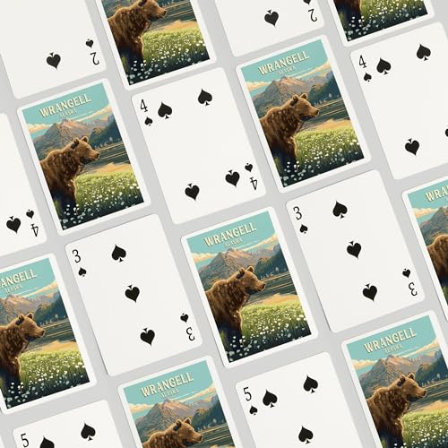 Lantern Press Wrangell Alaska 52 naipes póker para adultos miniatura 4