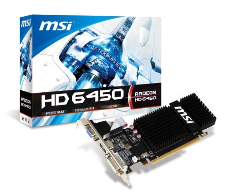 MSI Radeon HD 6450, 2GB DDR3, Low Profile, PCI Express Graphics Card R6450-2GD3H/LP