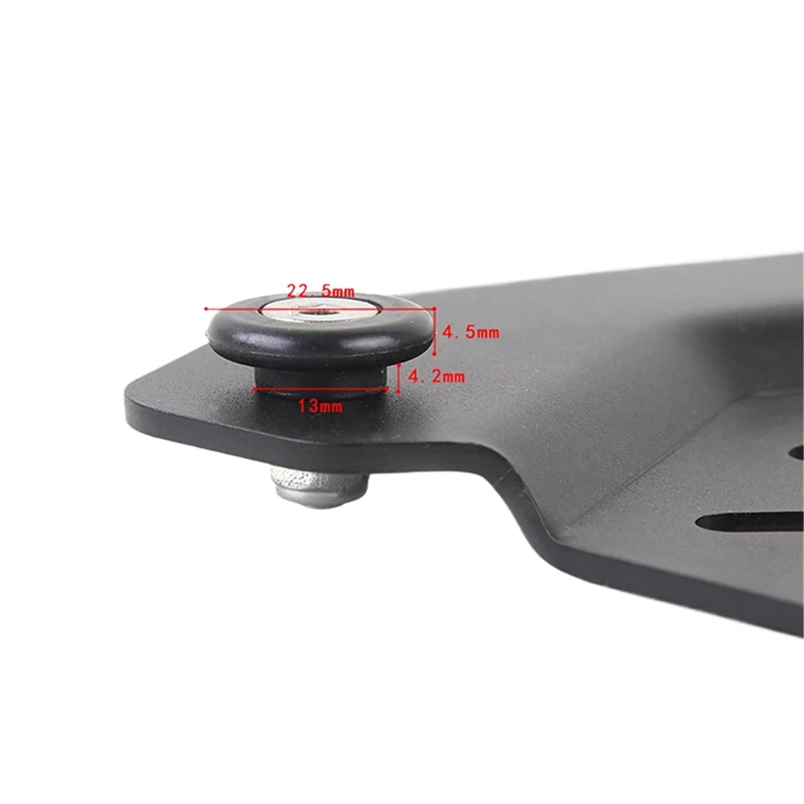 Baule da Moto 4 pezzi universale per moto posteriore, bauletto, bauletto per casco, piastra di base, boccola, fibbia(A2)