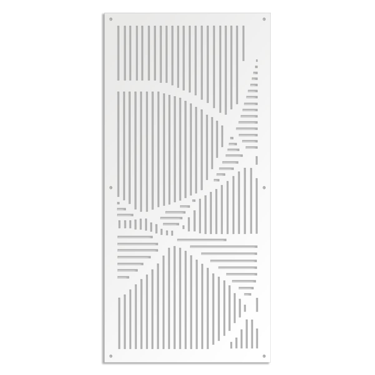 Quadro traforato per arredamento modello ROUTE - Pannello In PVC Traforato - Parasole colore bianco 73X148 CM