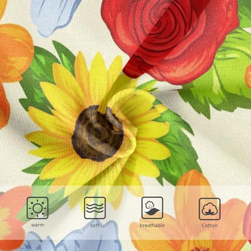 Fun Toddler Girls Underwear 2t Cotton Panties for Girl Colorful Floral Beige Kids Briefs Undies3