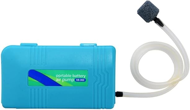 Saim Portable Aquarium Battery Operated Air Pump Backup Operated Fish Tank Air Pump Aerator Oxygen