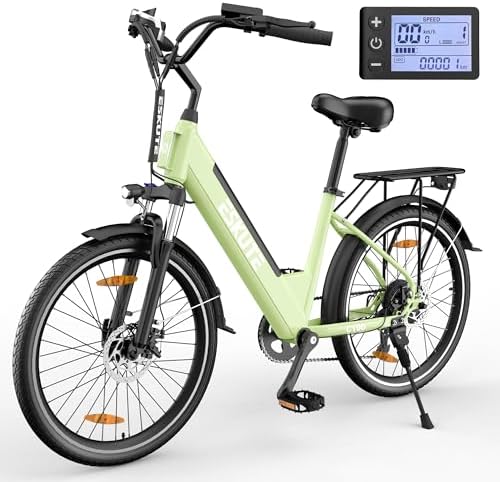 ESKUTE C100 Electric Bike, 26 Inches E Bike, with High Speed Moto...