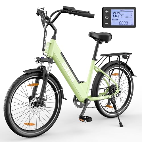Eskute C100 Bicicleta Electrica 26 Pulgadas E Bike Con Motor Alta Velocidad 250w, Electric Bike, Batería Extraíble 36v 10.4 Ah, Pantalla Lcd, Bici Electrica Adecuado Para Hombres Mujer Adulto